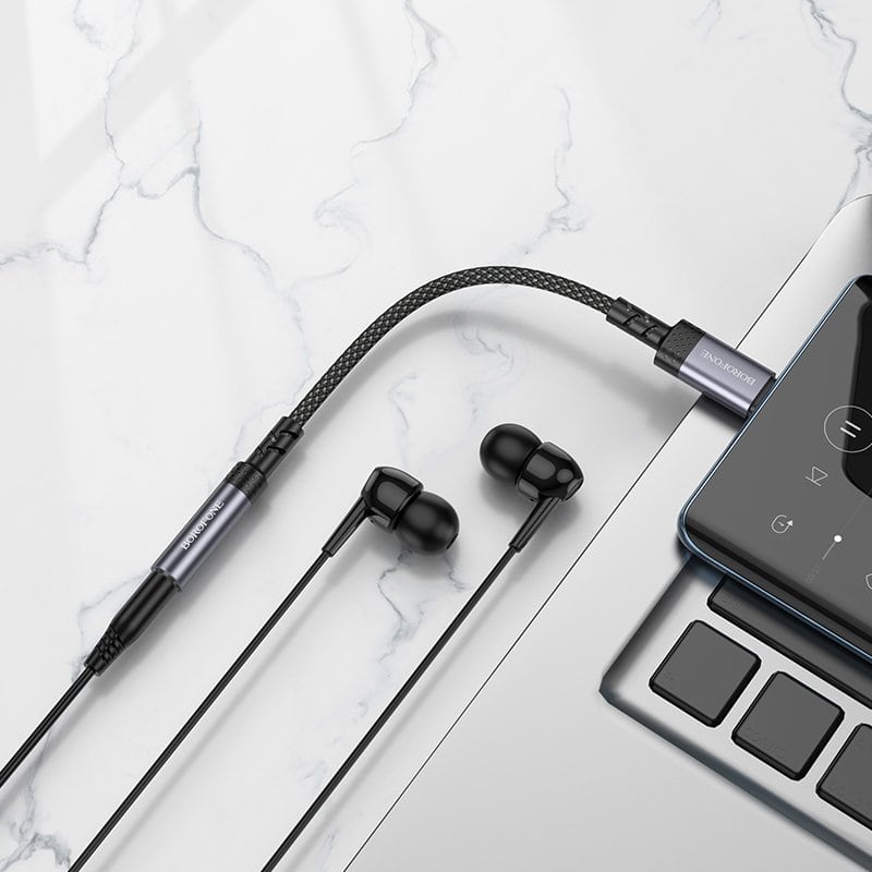 Borofone BV24 USB Type C Male to 3.5mm Digital Audio Converter Cable Adapter (Metal Grey) Borofone BV24 USB Type C Male to 3.5mm Digital Audio Converter Cable Adapter (Metal Grey)